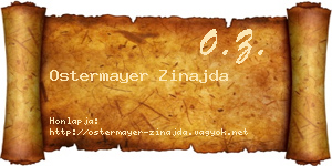 Ostermayer Zinajda névjegykártya